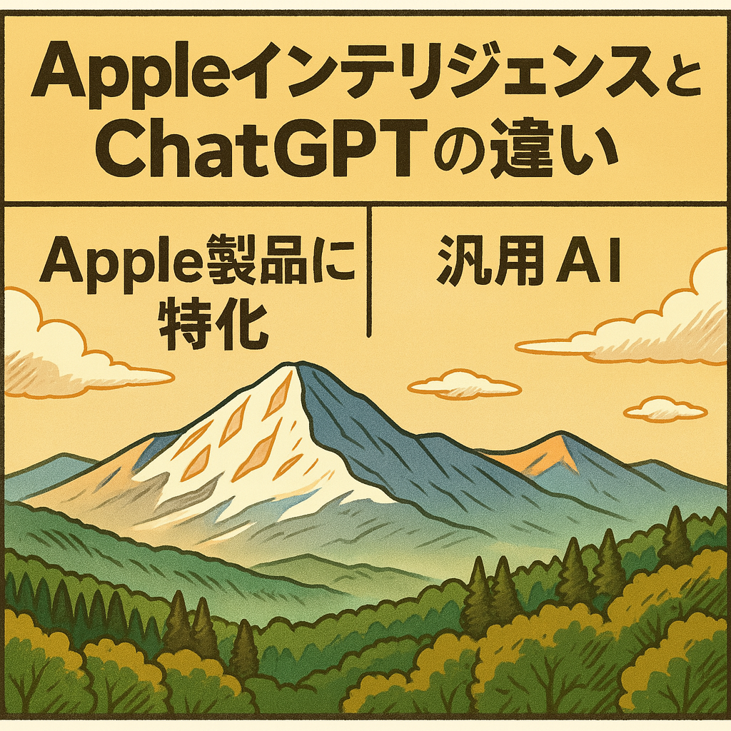 AppleインテリジェンスとChatGPTの違いサムネ