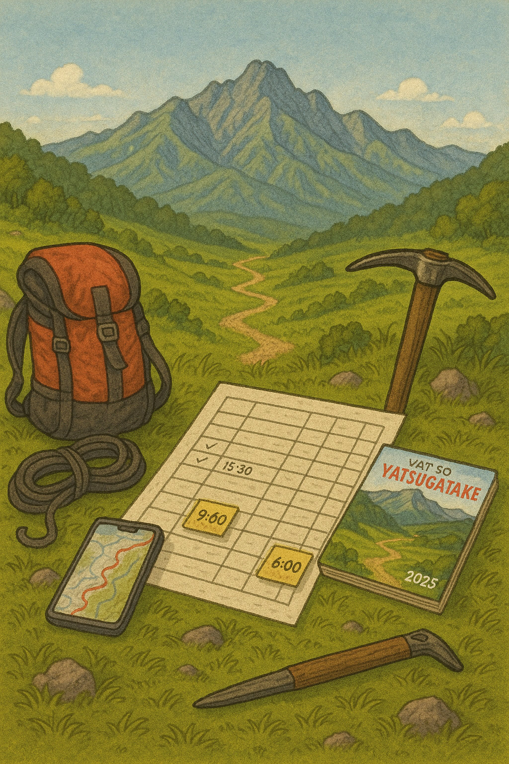 登山計画のイラスト